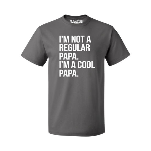 I'm Not A Regular Papa I'm A Cool Papa Men's T-shirt, Charcoal, L