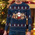 thumbnail image 2 of OJinShaWanO Chandail à Capuche Graphique pour Hommes Automne et Hiver Décontracté Imprimé de Noël Chandail Col Rond, 2 of 4
