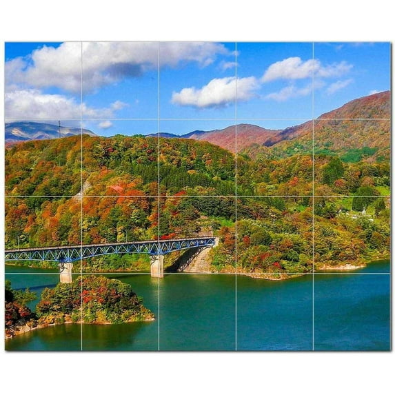 Bridge Ceramic Tile Mural Kitchen Backsplash Bathroom Shower, 400245-S54