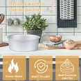 thumbnail image 3 of 6 X 3 Inch Round Cake Pan Set Of 3  Aluminum Baking Pans For Layer Cakes Birthday Anniversary Heavy Duty Non-stick & Oven Safe Commercial Grade Tools Home Kitchen, 3 of 9