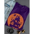 thumbnail image 3 of Happy Halloween. Spooky House T-Shirt Women -Image by Shutterstock, Female 3X-Large, 3 of 4