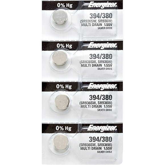 4 x Energizer 394 Watch Batteries, SR936SW or 380 Battery