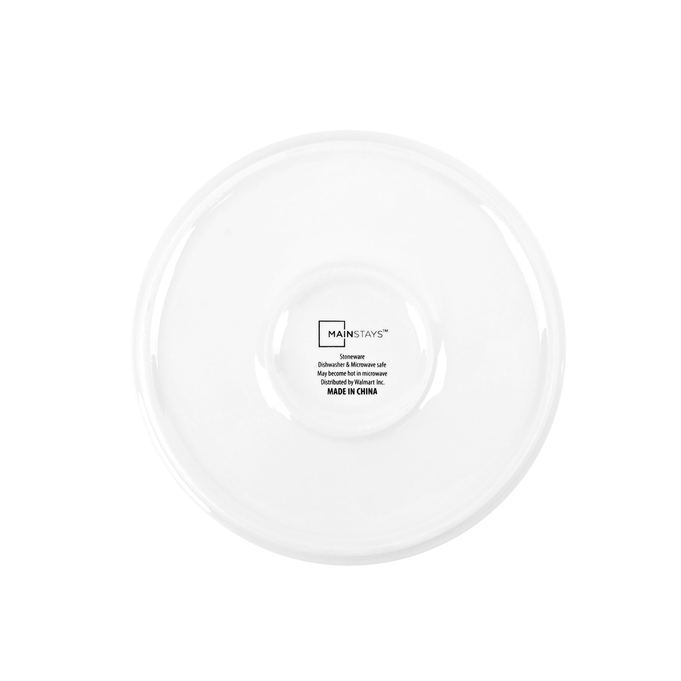 Mainstays Black Rim Round Stoneware Salad Plate, 7.6 in