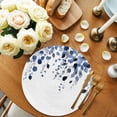 thumbnail image 2 of Blue Eucalyptus Leaves Round 15 Inch Placemats Set of 8, Summer Botanical Watercolor HeatResistant Non Slip Place Mats for Dining Table, Wipeable Braided Kitchen Table Mats for Housewarming, 2 of 9