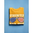 thumbnail image 3 of Stayin' Fly 4Th July Glasses Sweatshirt Women - Women Sweatshirt, 5XL, 3 of 4