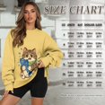 thumbnail image 3 of SCRAWLGOD Cat Fish Print Yellow Women's Sweatshirts with Pockets Long Sleeve Crew Neck Drop Shoulder Sweatshirt Cozy Fall Casual Clothes Oversized Soft Tops, XXL, 3 of 7