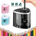 thumbnail image 1 of YUNDAP Electric Pencil Sharpener, Auto & Safety Features Electric Pencil Sharpener, Heavy Duty Helical Blade Electric Pencil Sharpener, 2AA Battery Powered (Battery not included), 1 of 6