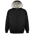 thumbnail image 1 of Collections Etc Ultra Soft Sherpa Lined Zip-Up Hooded Sweatshirt, 1 of 3