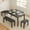 6-Black, variant on Asofer Dining Table Set for 6, Kitchen Room Table Set, 6-Piece Dining Chairs Set for Breakfast Nook, Grey