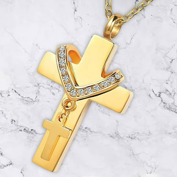 Colgante de cremación perfecl urna conmemorativa dorado