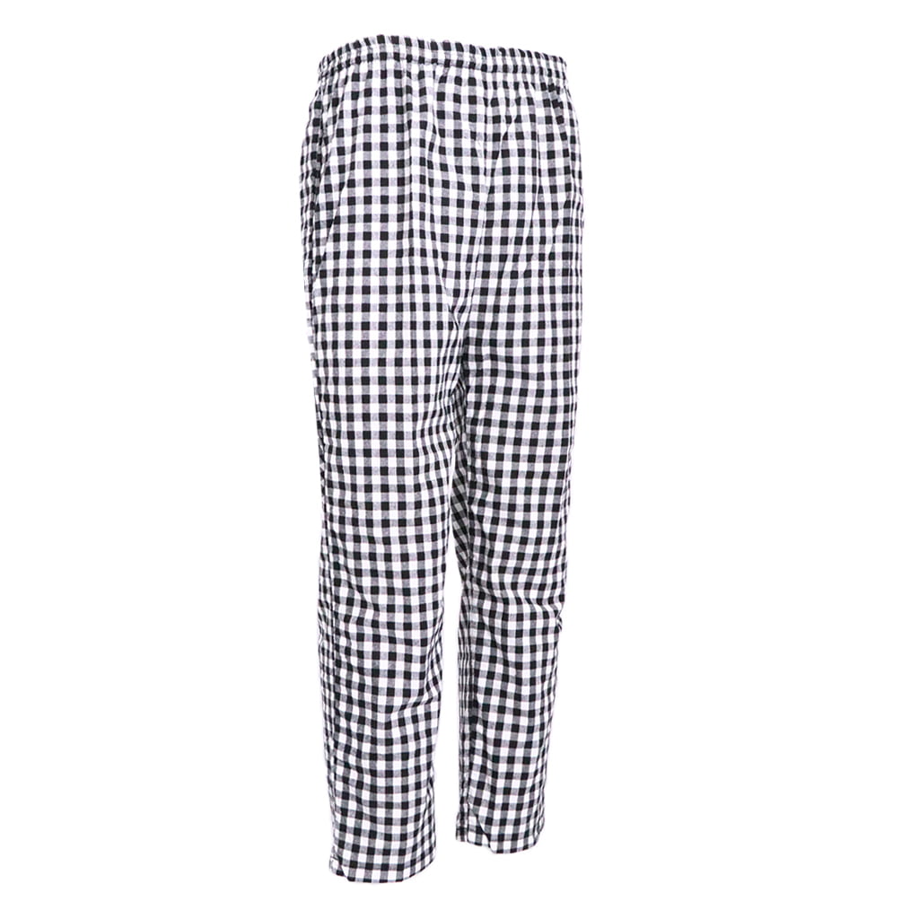 RED BLACK AND WHITE CHECK CHEF PANTS UNIFORM UNISEX CHEF TROUSERS CHEF BLUE 