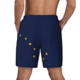 thumbnail image 2 of Men's 2 in 1 Swim Trunks with Compression Liner Alaska Flag Quick Dry Beach Shorts, 2 of 6