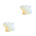 thumbnail image 1 of Injueey Figuritas de cristal conejito Animal Dongling Jade tallada animales ornamento liebre estatua hecha a mano regalo para el hogar Blanco 2piezas, 1 of 6