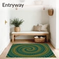 thumbnail image 3 of ODIKA 3'x5' Machine Washable Non-Slip Area Rug, Enchanting Boho Spiral Mosaic Artisan Crafted Treasure High Traffic Rug, Teal, 600892, 3 of 7