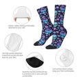 thumbnail image 4 of Fotbe Funny Skull Flower Calcetas Largas con Estampado para Hombre y Mujer – Calcetas de Compresión Transpirables y Elásticas, Viajar y Uso Diario Talla 5-11, 4 of 6