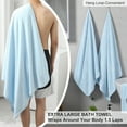 thumbnail image 3 of Green Essen 4 Pack Bath Towels Extra Large 35"x 70"Highly Absorbent Quick Dry Large Bath Towels Oversized Microfiber Bath Sheets Soft Bulk Towels for Bathroom Kitchen Spa Hotel Gym Pet(Blue), 3 of 8