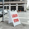 thumbnail image 5 of A-frame Sidewalk Liquor Store 24" x 36" Double Sided A-Frame Sidewalk Sign, Includes 2 Plastic Inserts | Foldable Portable White Signicade Sandwich Board Signs, 5 of 5