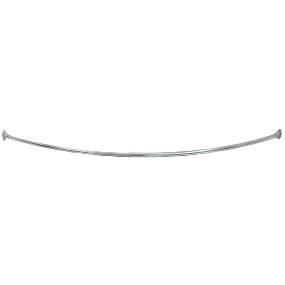 Stainless Steel Shower Rod in Polished Silver Chrome 55-Inch to 63-Inch