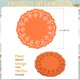 thumbnail image 2 of 100 piezas de doilies de papel, doilies de papel de encaje de 4.5 pulgadas, manteles desechables de papel naranja, 2 of 7
