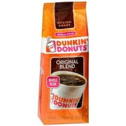 Dunkin' Donuts Original Blend Medium Roast Whole Bean Coffee 12 Ounces (Pack of 2)