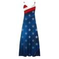 thumbnail image 5 of Cmfcve Patriotic Dress for Women Sleeveless Deep-V Neck Summer Maxi Dress Flowy A-Line Beach Vacation Outfit, 5 of 5