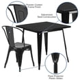 thumbnail image 3 of Bowery Hill 5 Piece Square Metal Dining Set in Black, 3 of 8
