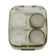 thumbnail image 1 of Unique Bargains 1 Set Contact Lens Case Rectangular Clear Lens Storage Case Brown, 1 of 5