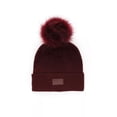 thumbnail image 4 of Fur Pom Beanie Hat - Ocean, 4 of 5