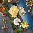 thumbnail image 5 of Scenery Cutting Board, Lake View Fishing Countryside Themed Trees and Reeds Work of Art Photo, Decorative Tempered Glass Cutting and Serving Board, Large Size, Multicolor, by Ambesonne, 5 of 5