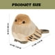 thumbnail image 3 of Figura decorativa de escritorio con forma de pájaro de madera, adorno de pájaro pequeño con base, 3 of 8