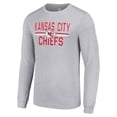 thumbnail image 2 of Men's Starter Heather Gray Kansas City Chiefs Team Mesh Print Graphic Long Sleeve T-Shirt, 2 of 3