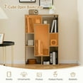 thumbnail image 5 of Spaco 7-Cube Geometric Bookshelf Modern Decorative Open Bookcase-Natural, Tall Bookshelf, Shelves for Living Room, Home Office, Bedroom, Balcony, 5 of 10