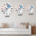 thumbnail image 4 of Designart 'Butterfly One Line Drawing On Cubism Shapes I' Modern Wall Clock, 4 of 5