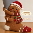 thumbnail image 5 of 3D Hugging Christmas Socks, Cute Knit Holiday Socks, Soft Stretchy Adult Winter Socks, Cozy Hand Crocheted Novelty Socks for Holiday Party Home Wear, 5 of 8
