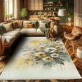 thumbnail image 2 of Ambesonne Floral Boho Decorative Rug Carpet, Dreamy Floral Bouquet, 2' 5" x 5', Blue Grey Earth Yellow, 2 of 5