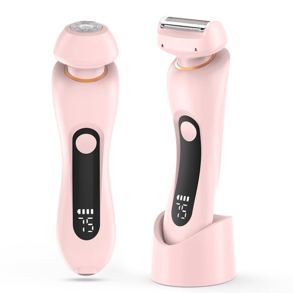 MichPong Woman Electric Razor for Face Leg,Electric Shaver Wet Dry Use USB Rechargeable, 2-in-1 Gift
