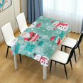 thumbnail image 7 of 60"x60" Christmas Snowman Tablecloth, Waterproof Washable Polyester Square Table Cover, Durable Tablecloth for Kitchen Dining Table Party Decor, 7 of 7