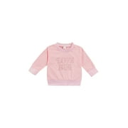 hirigin Baby’s Fashion Letter Embroidery Round Neck Long Sleeve Sweatshirt
