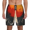 thumbnail image 2 of Picia Retro Space Rocket Launch pattern Mens Swim Trunks with Compression Liner Stretch Beach Shorts Quick Dry with Zipper Pockets No-Chafing Board Shorts-XX-Large, 2 of 9