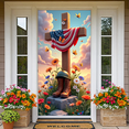 thumbnail image 4 of Decorative Design Memorial Day Banner Patriotic Theme Remembrance Decoration Cross Military Boots for Outdoor Event Memorial Service Patriotic Celebration, 4 of 7