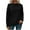 Black, variant on Annhoo Crewneck Sweatshirt Women Fall Casual Long Sleeve Pullover Shirts Ladies Baggy Solid Color Clothes