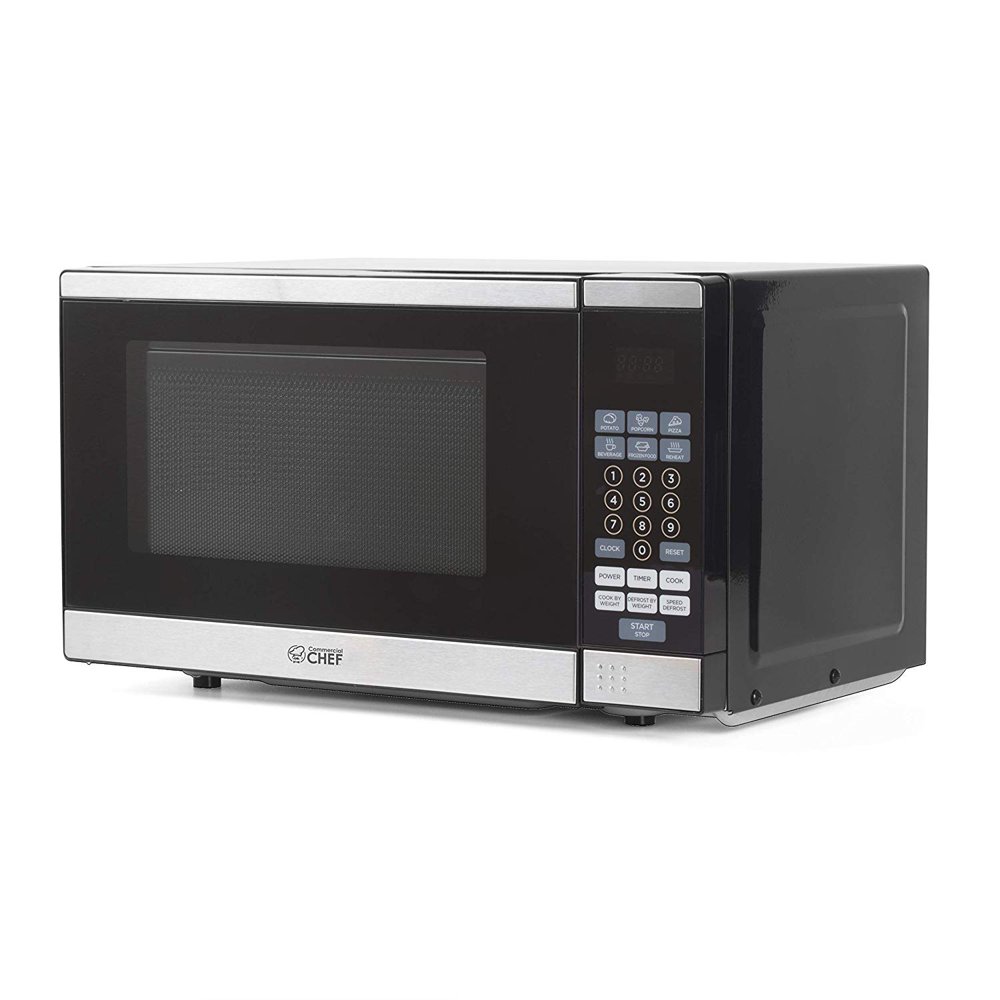 Commercial Chef CHM770SS 0.7 Cubic Feet Microwave Oven, 700 Watt