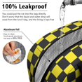 thumbnail image 5 of Yellow and Black Checkered Pattern Insulated Leakproof Lunch Box for Work, Lunch Bag for Women Men, Loncheras Para Mujer for Beach Travel Picnic Camping, 5 of 6