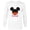 White, variant on Mickey Mouse Red Shorts Icon Fiancé Engagement Family- Long Sleeve T-Shirt for Men - Customized-Black