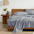 thumbnail image 2 of Bare Home Premium 1800 Collection 3-Piece Bed Sheet Set, Twin, Heathered Midnight Blue, 2 of 8