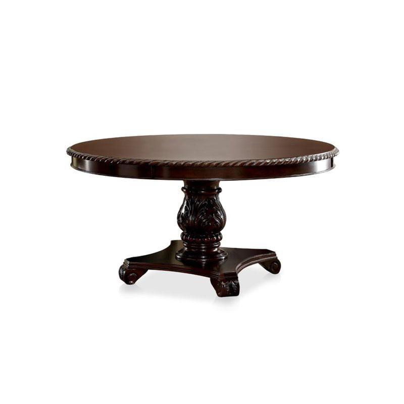 Furniture Of America Ramsaran Wood, Cherry Wood Round Dining Table