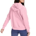thumbnail image 3 of Hanes Womens ComfortSoft EcoSmart Full-Zip Hoodie Sweatshirt, S, Pale Pink, 3 of 5