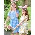 thumbnail image 3 of Vestido PATPAT para niña pequeña con estampado floral, paquete de 3, 5 a 6 años, 3 of 9
