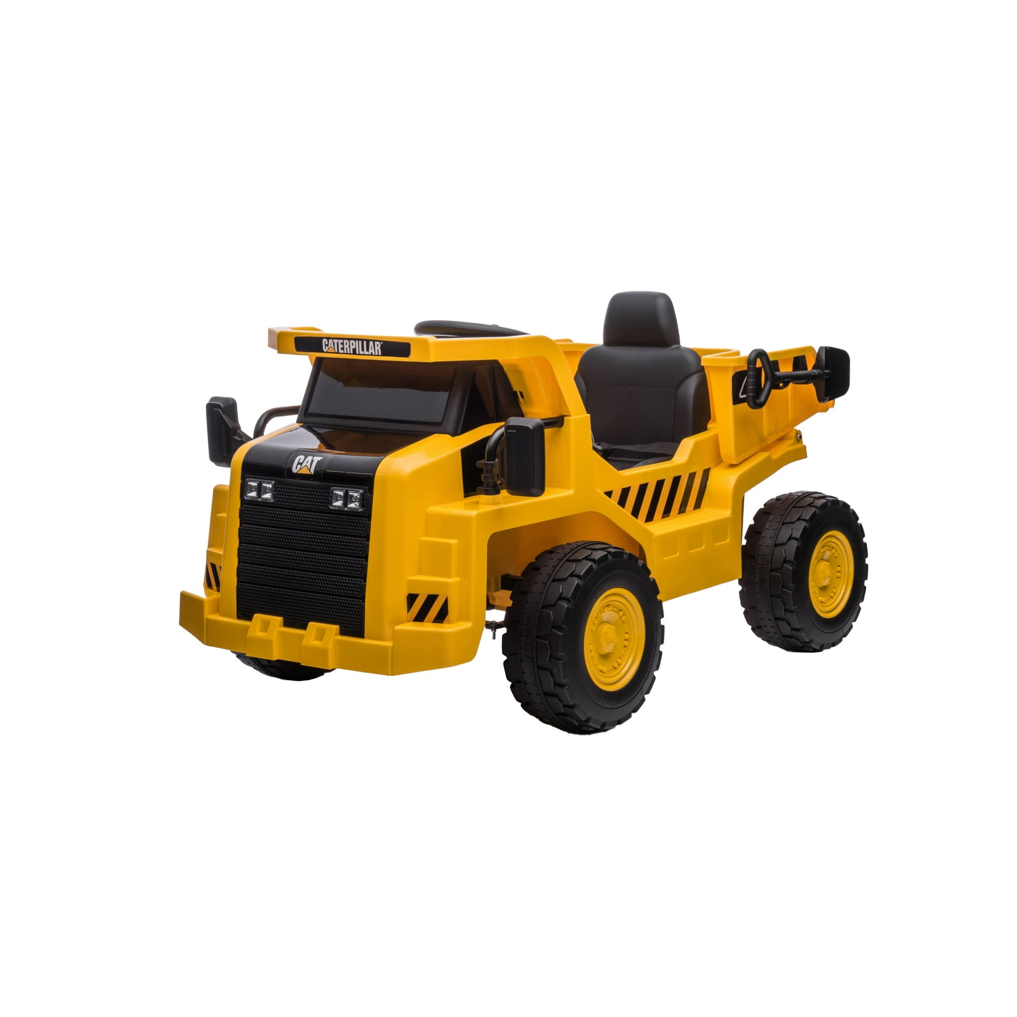 CAT 12V Dump Truck with LED Lights, MP3 USB Inputs, Suspension