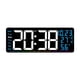 thumbnail image 1 of Reloj de pared digital con pantalla semanal, resistente, decorativo, calendario, despertador LED Azul, 1 of 9